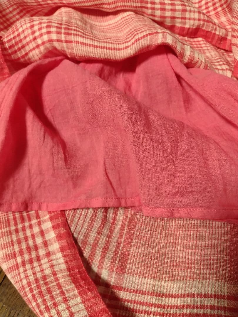 メゾンドソイル　総ゴム　ガウチョパンツ　麻100%