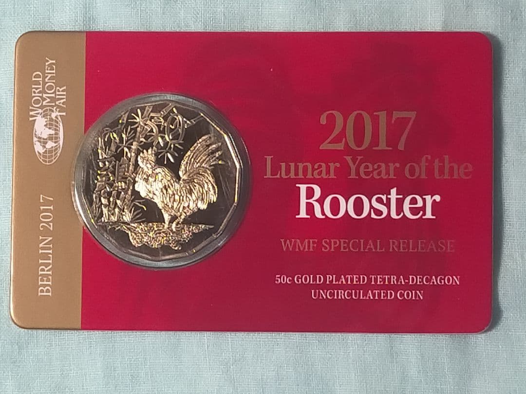 ☆A⑩。「オーストラリア/エリザベス二世 鶏図記念・2017」。