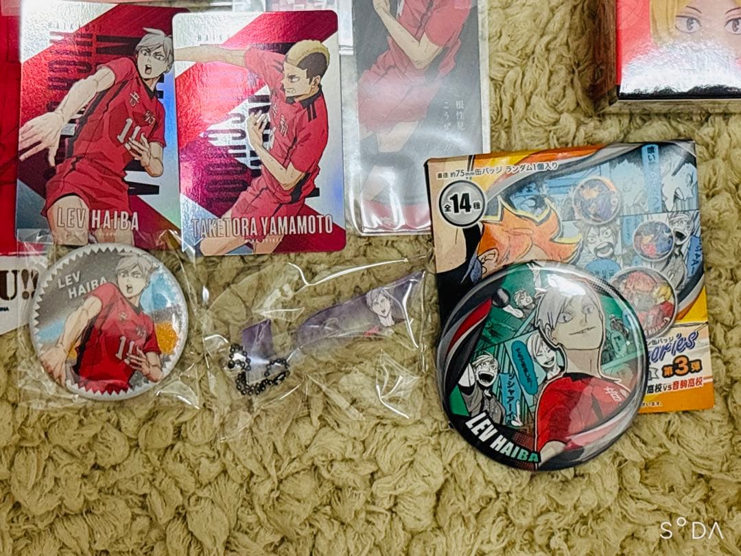 ハイキュー!! 音駒高校 グッズセット 29点 灰羽リエーフ 夜久衛輔 缶バッジ