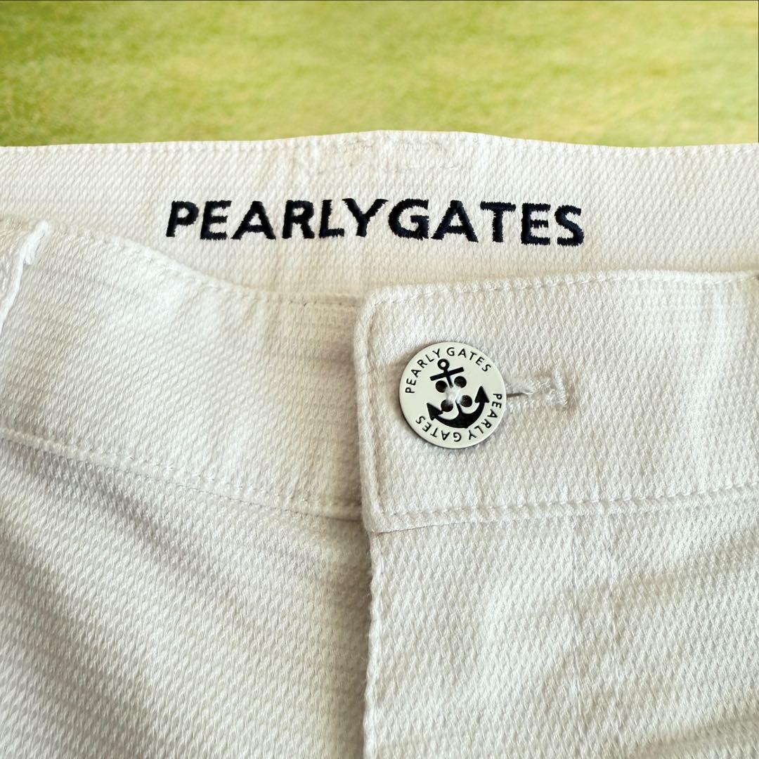 現行モデル　美品　パーリーゲイツ　ハーフパンツ　短パン　白　ホワイト　マリン