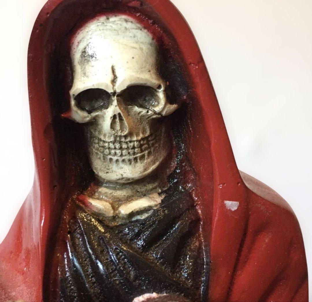 死神の置物 赤と黒 約30cm ビンテージ