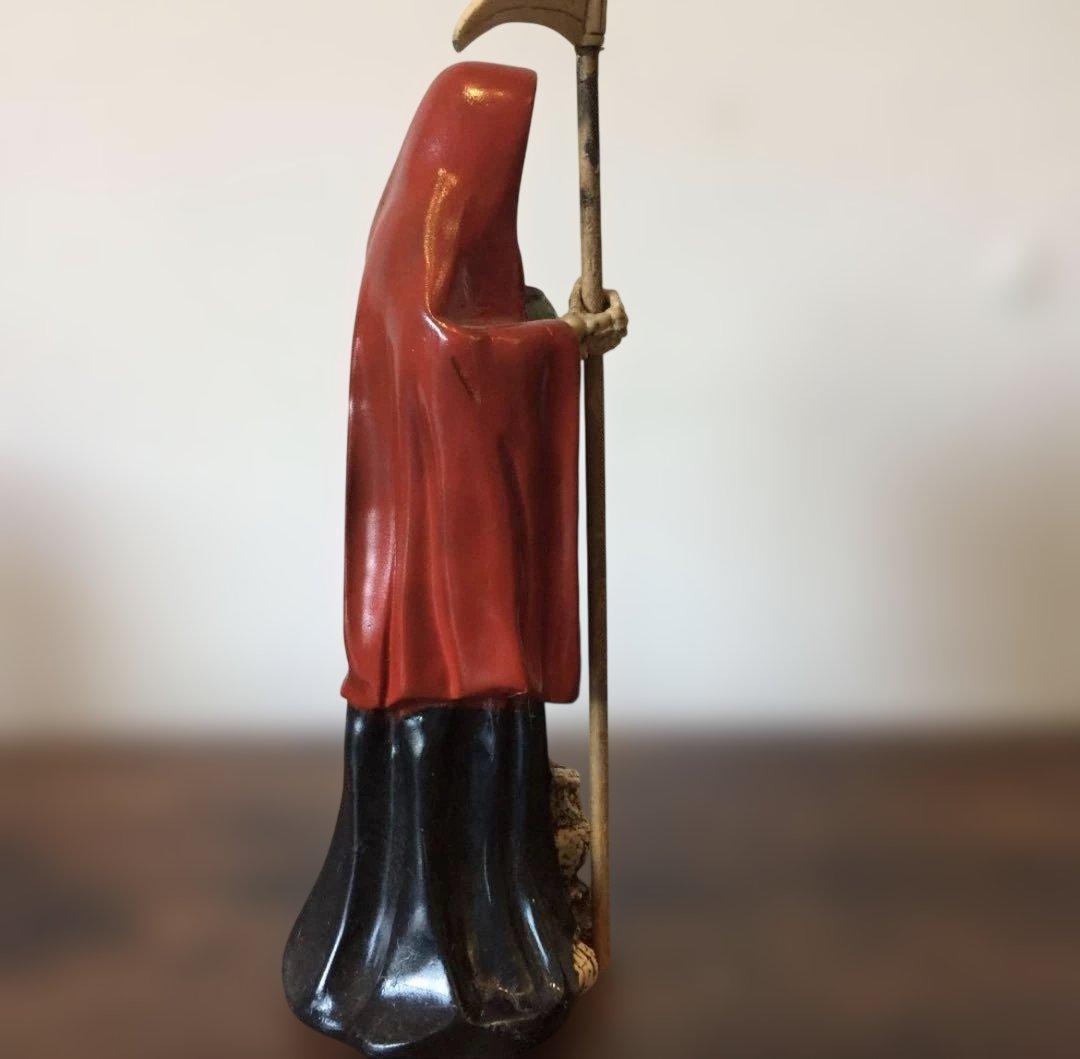 死神の置物 赤と黒 約30cm ビンテージ