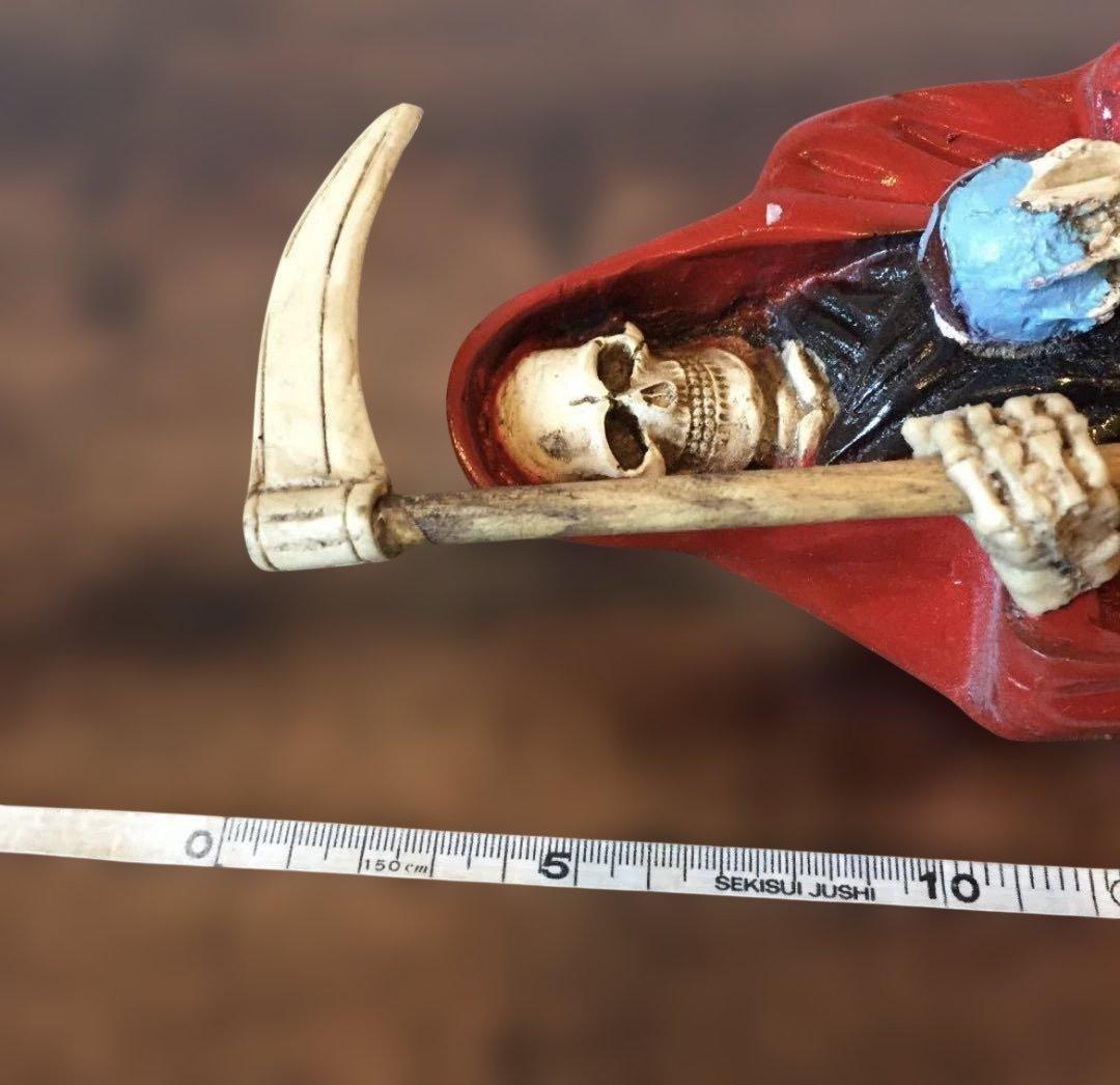 死神の置物 赤と黒 約30cm ビンテージ