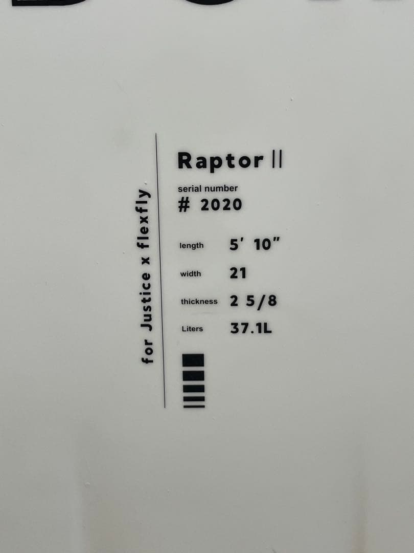 ジャスティス　サーフボード　中古　5.10