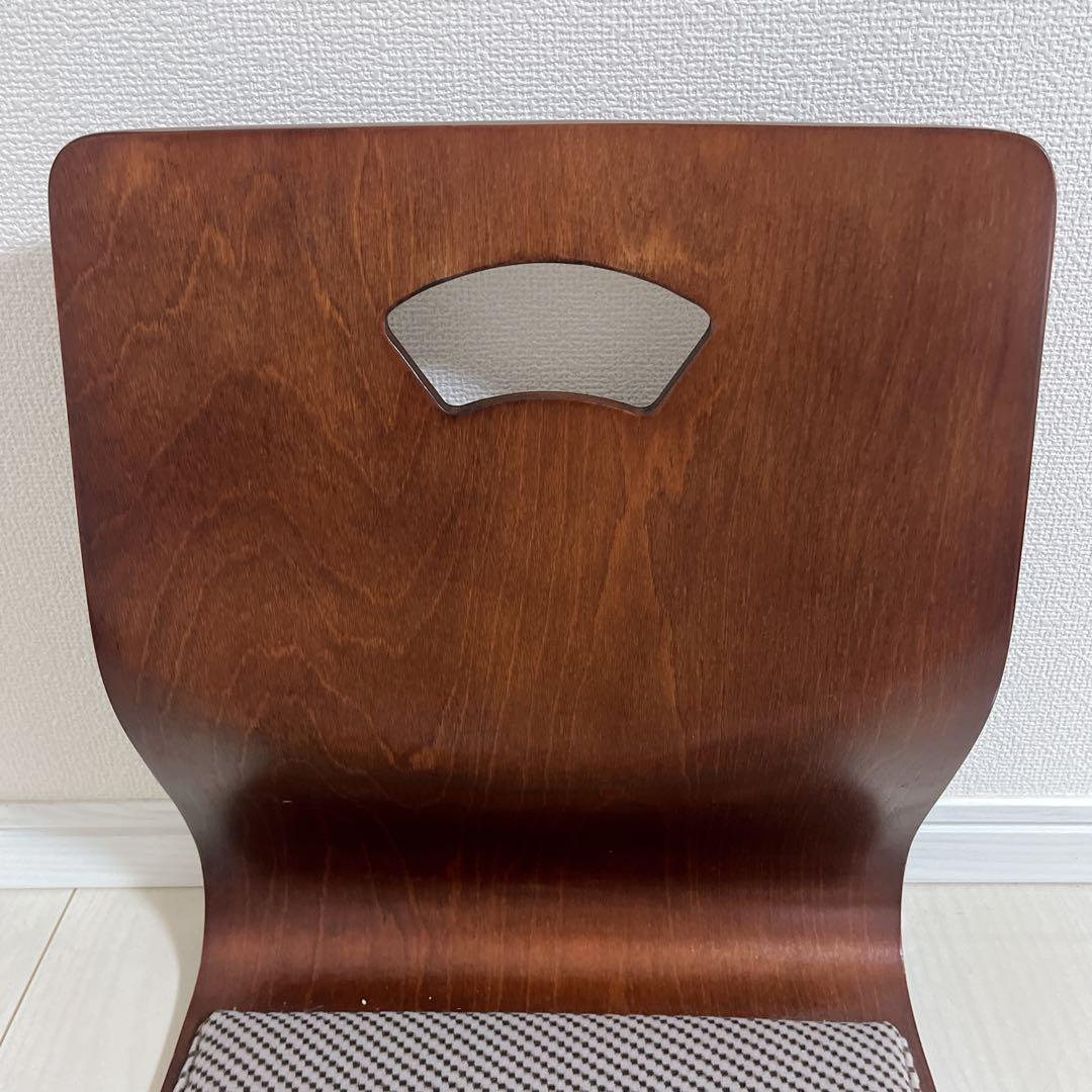 光製作所　座椅子4脚セット　曲がり木製　クッション付き 和風 座敷 旅館