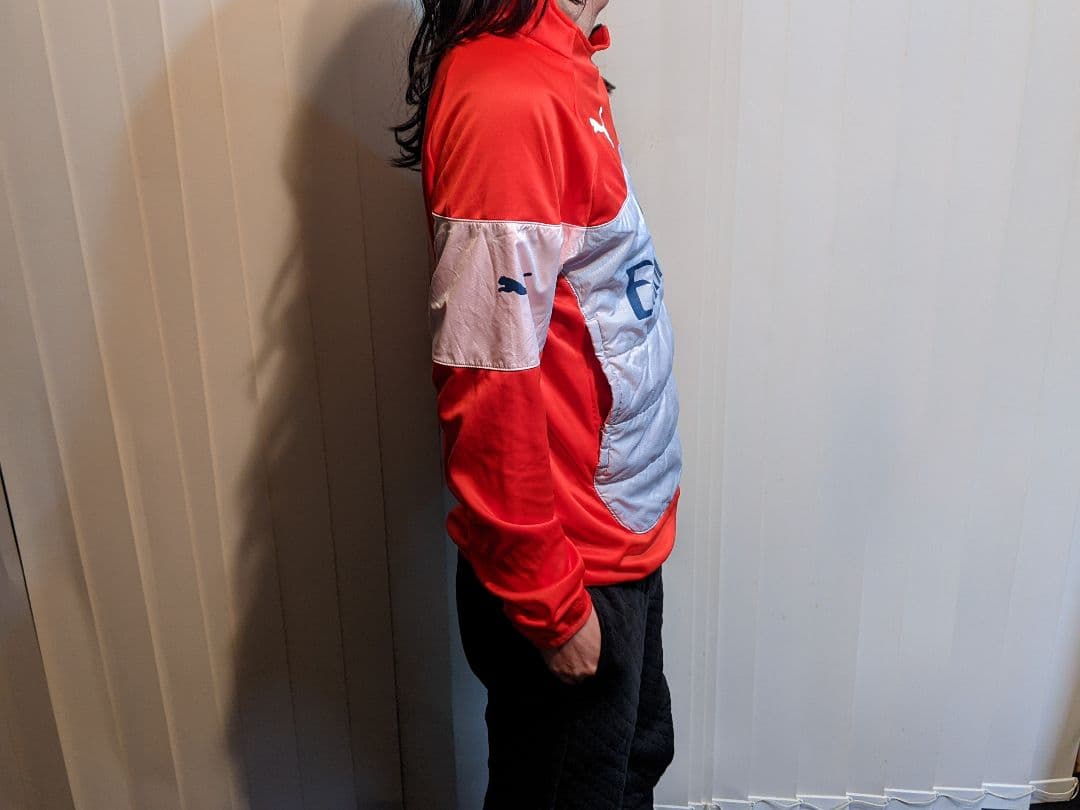 プーマ　アーセナル　中綿　トレーニングウェア　長袖シャツ　サッカー　ハーフジップ