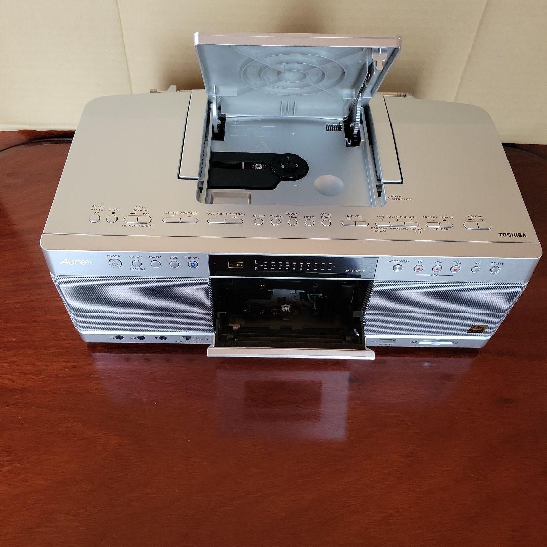 Aurex CD・カセットレコーダー　 シルバー