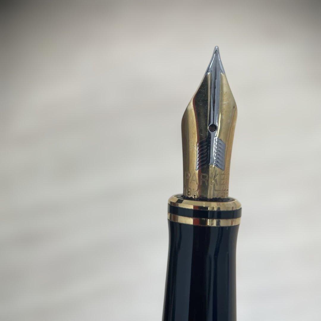 Parker ブラック 万年筆 ウッドケース付き