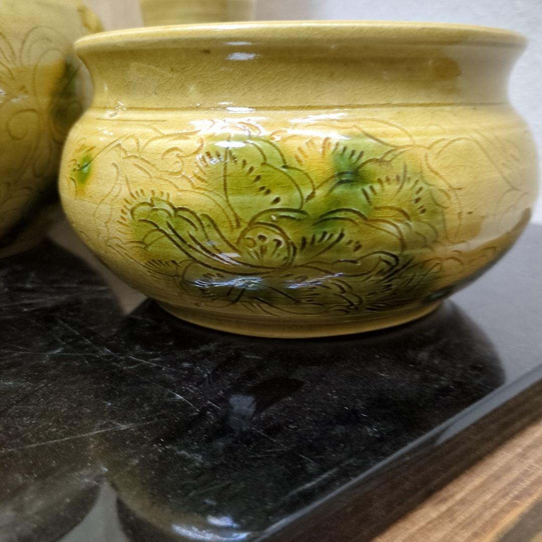 皆具　黄瀬戸　在銘　茶道具　陶器　セット　お点前　美品　木箱