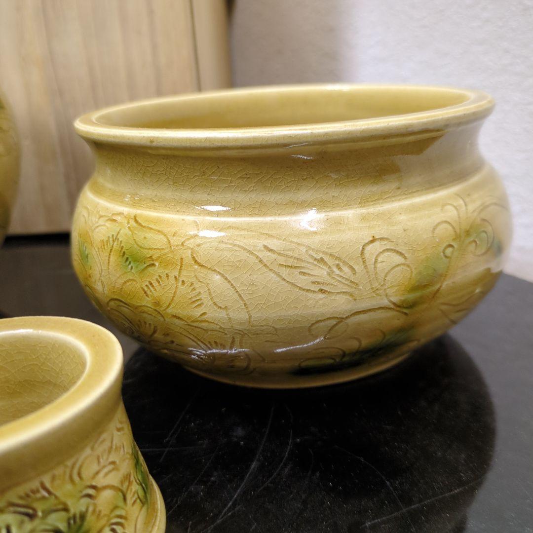 皆具　黄瀬戸　在銘　茶道具　陶器　セット　お点前　美品　木箱