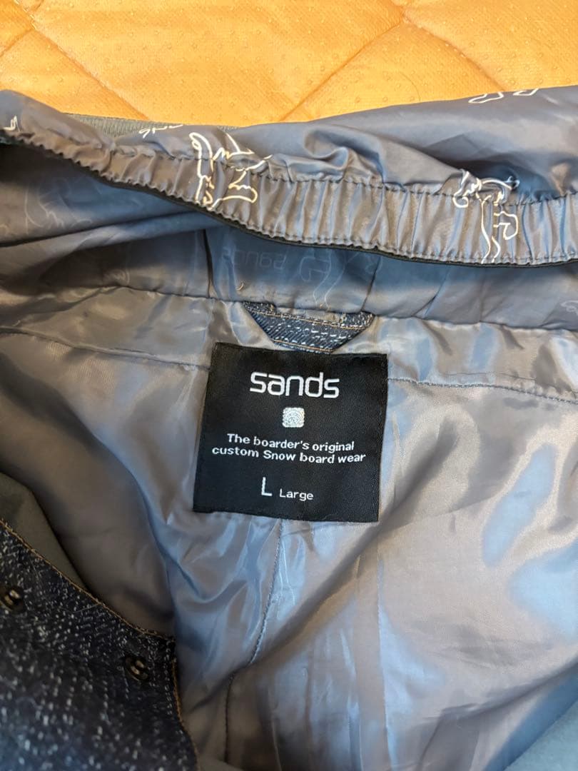 値下げ！sands 高級スノボパンツ　L デニム風