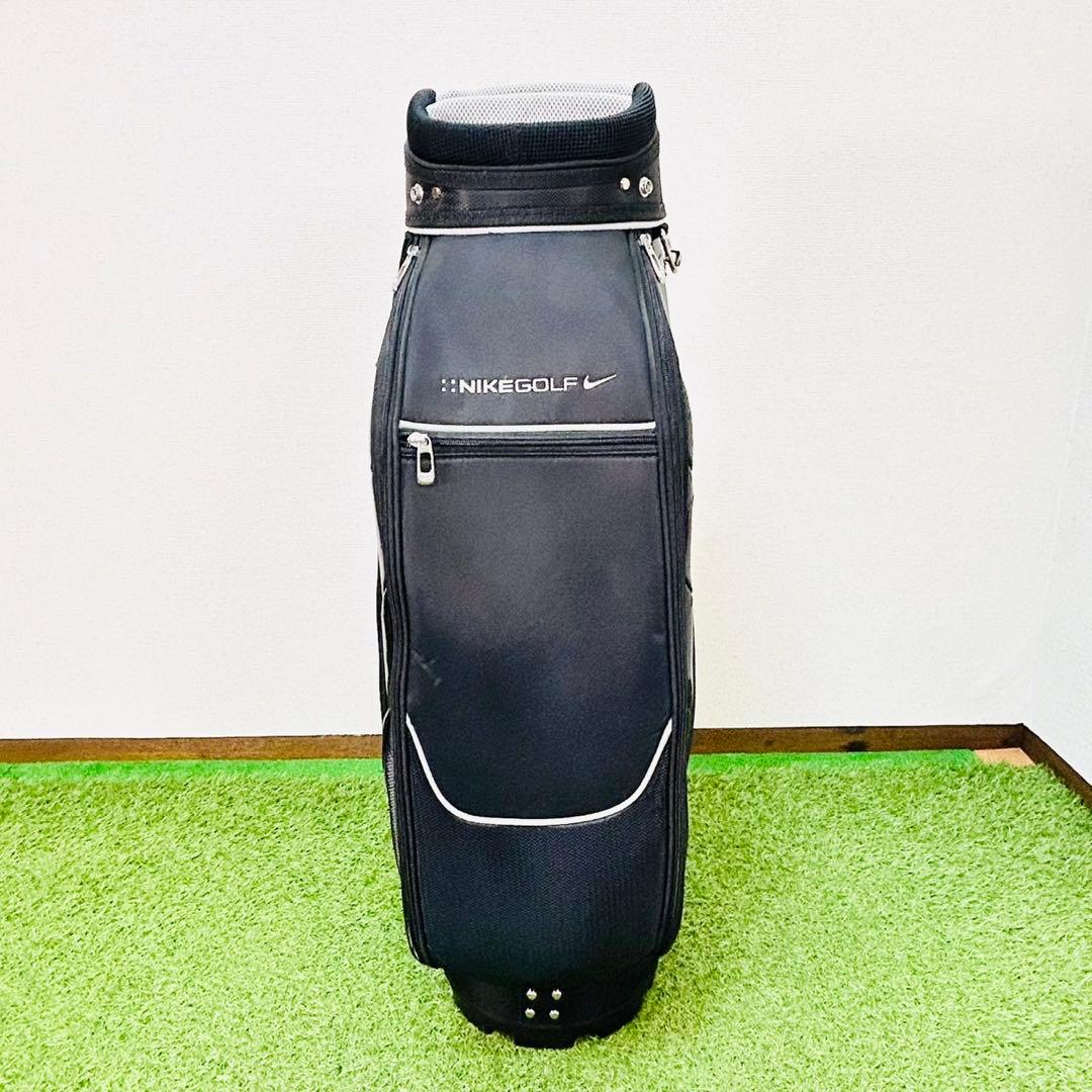 NIKE ナイキ キャディバック 9型 6分割 カート式 でかロゴ ブラック