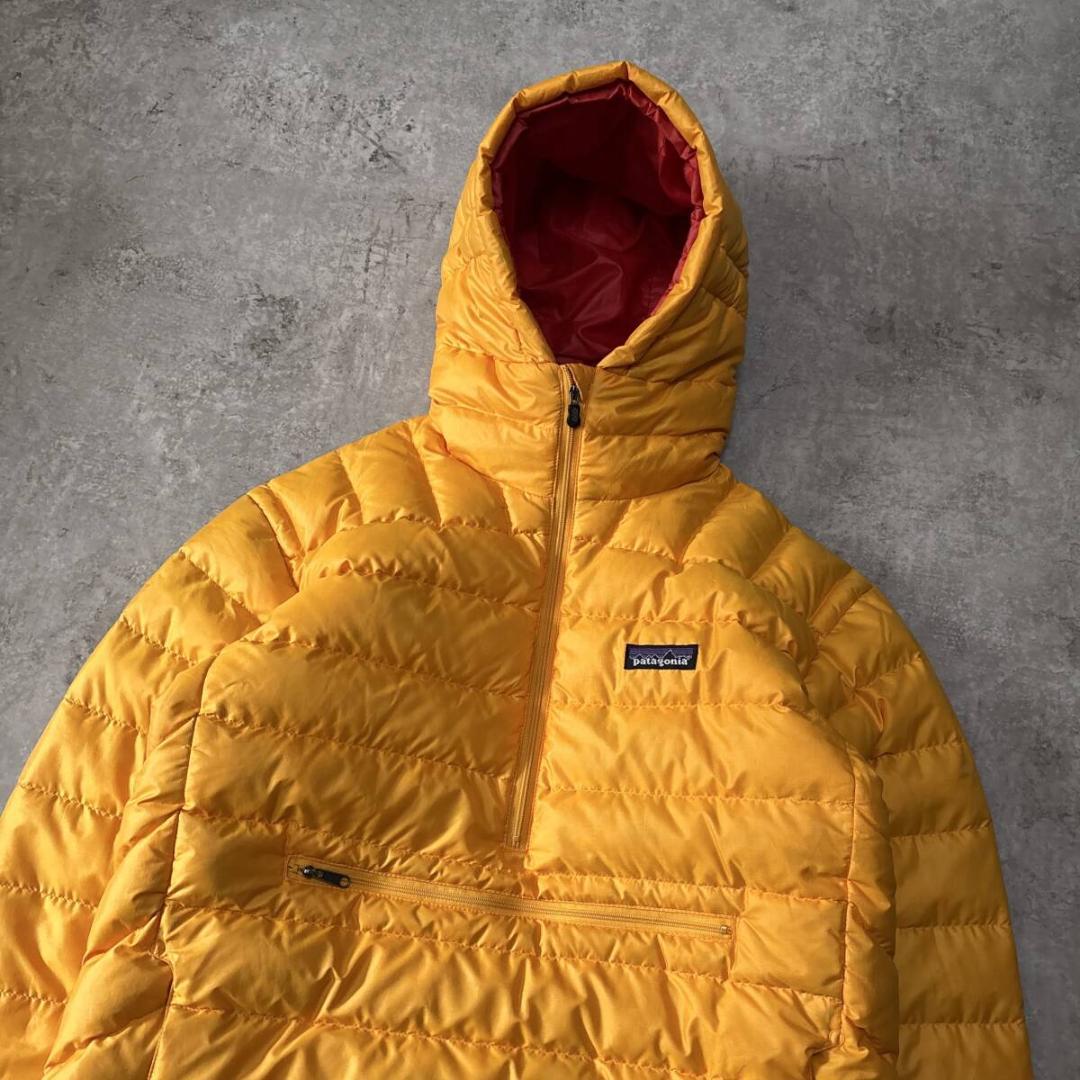 パタゴニア ダウンセーターフーディ プルオーバー アノラック XS イエロー