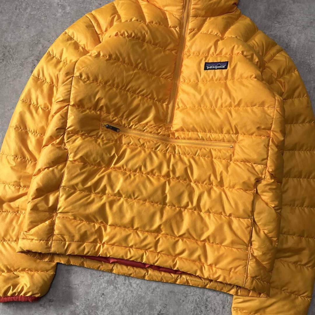 パタゴニア ダウンセーターフーディ プルオーバー アノラック XS イエロー