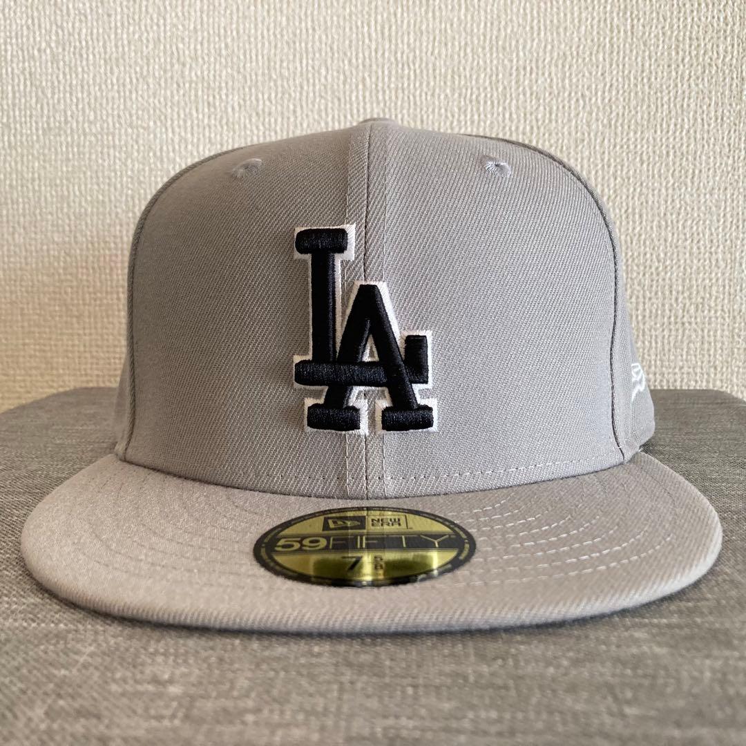 【海外限定】758 ニューエラ ロサンゼルスドジャース 59FIFTY グレー