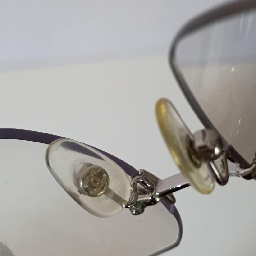 CHANEL シャネル シルバー リムレス サングラス 4017-D 希少