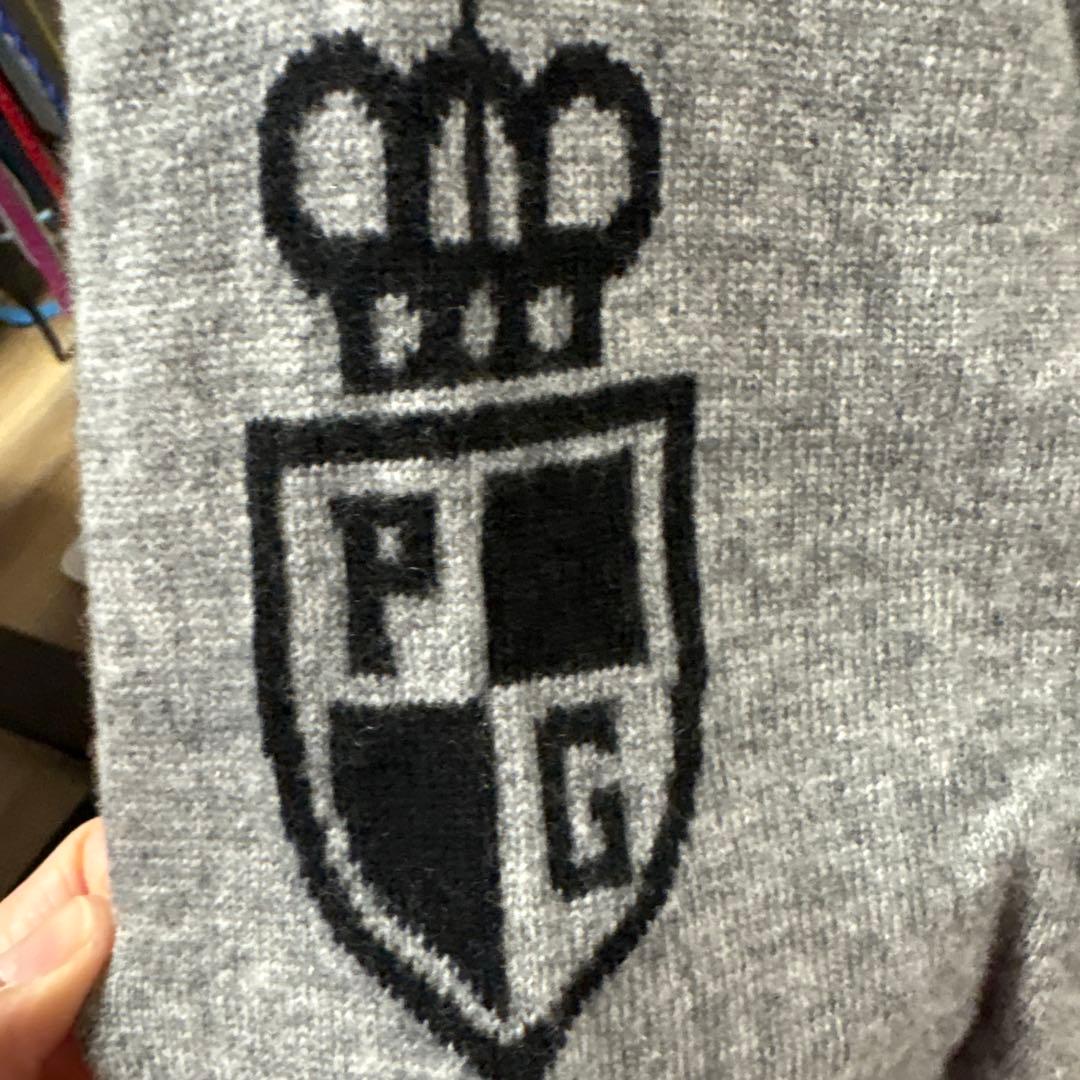 パーリーゲイツ グレー ハーフジップ カシミヤ入り　セーター