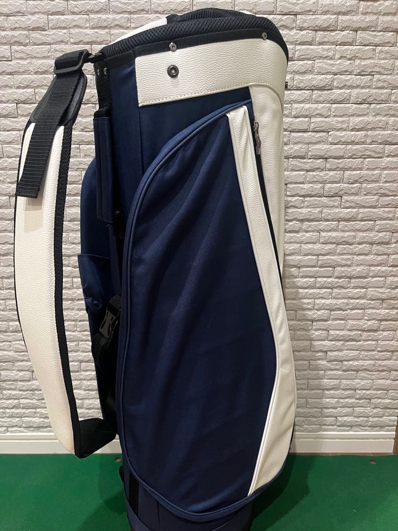 新品未使用　14分割　GOOLEX ゴルフバッグ ホワイト/ネイビー