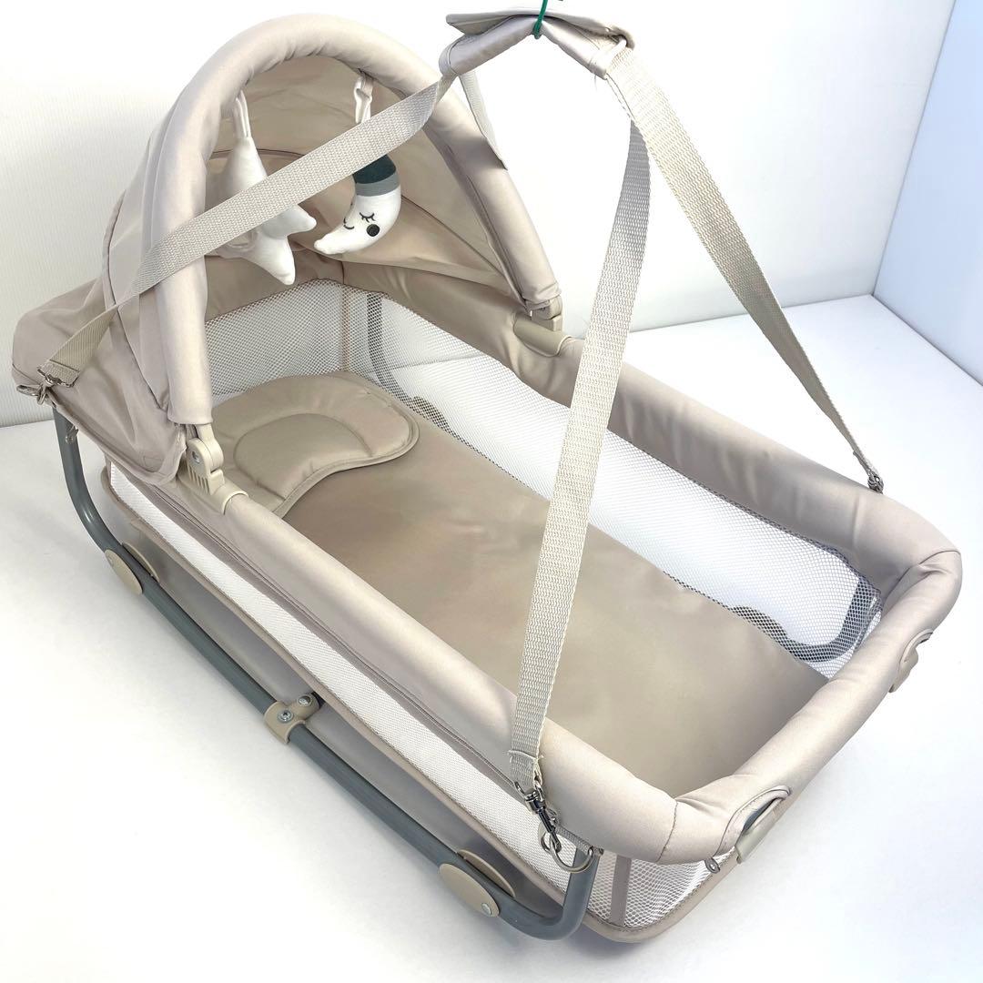 【美品】thinkmax多機能ベビーベッド ベージュ