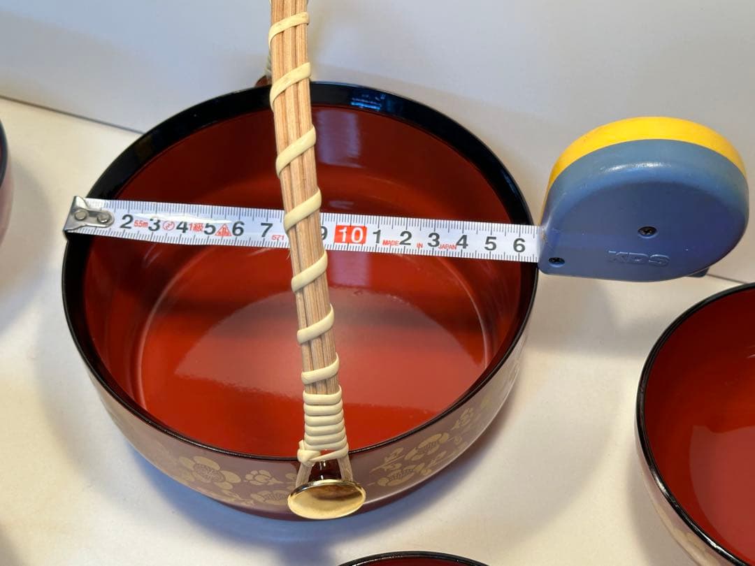 漆器セット 花柄 5つの小鉢と大鉢　新品未使用