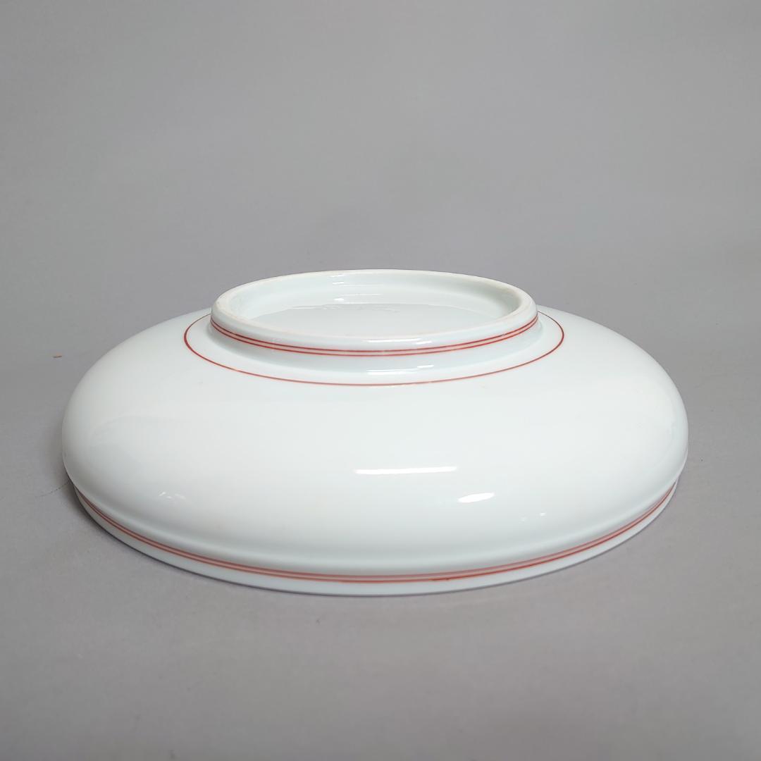 中村清六作☆赤絵鉄鉢 柿右衛門様式 共箱　＃106