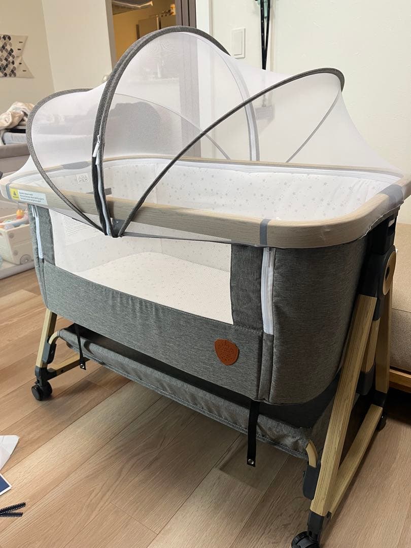 【大阪市付近直接引渡し限定】HZDMJ ベビーベッド コンパクト 折りたたみ