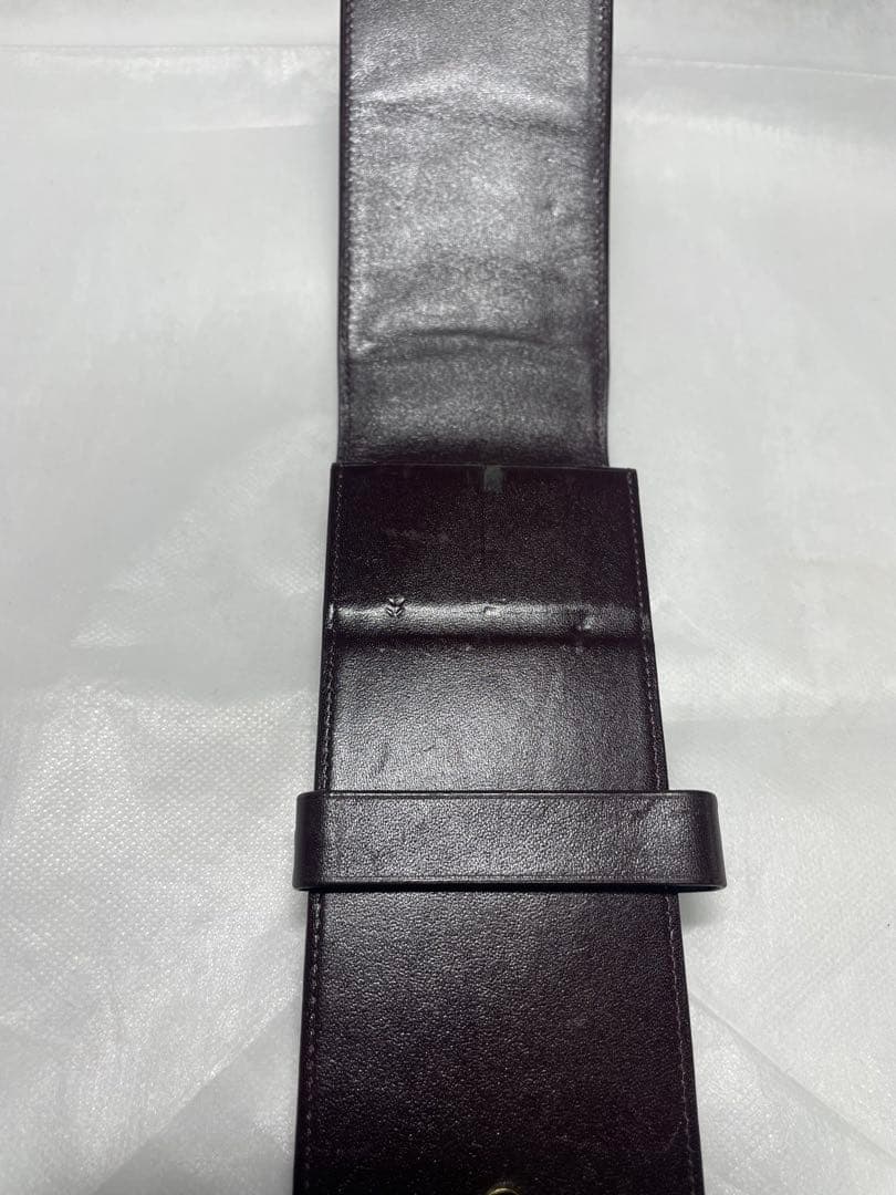 モンブラン　MONTBLANC レザーペンケース　本革　3本差し　バーガンディ色