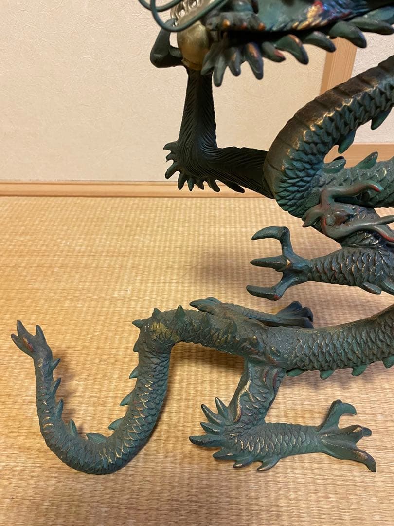 【高級】 期間限定値引　金属工芸　竜　龍　昇龍　開運龍　干支 村田宏作 青銅色