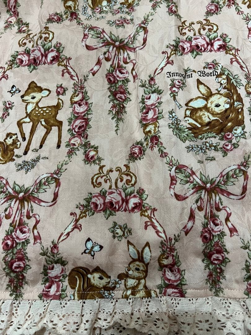 森の動物柄ジャンパースカート Innocent World