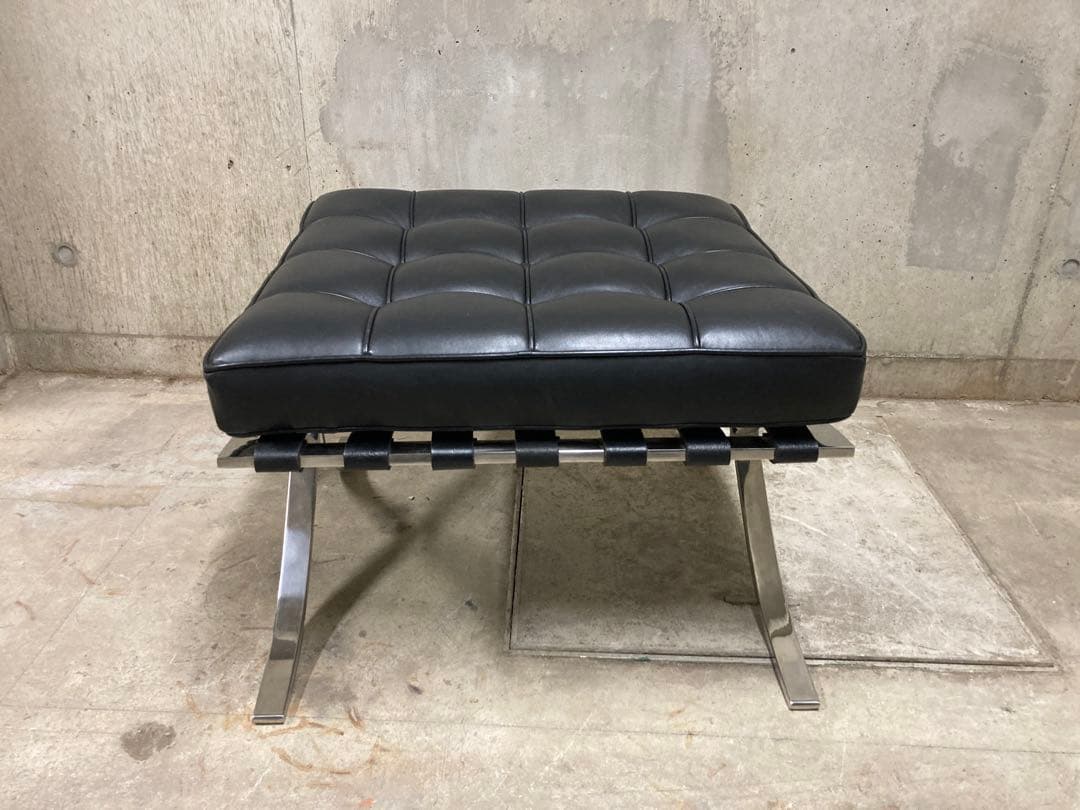 定価80万？Knoll バルセロナ スツール チェア オットマン 黒