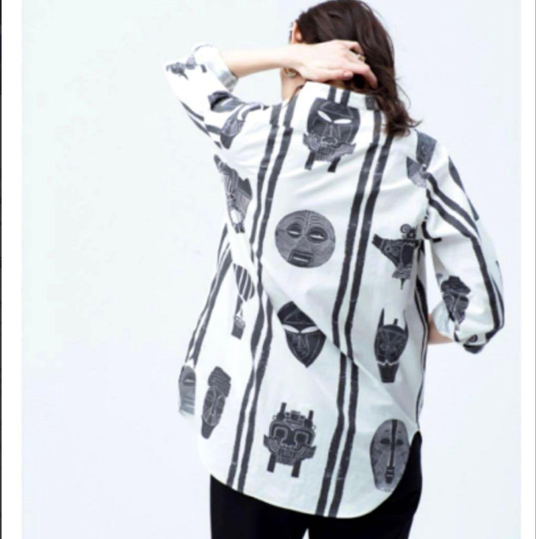 美品　ten ロンハーマン　アフリカンマスクプリントシャツ