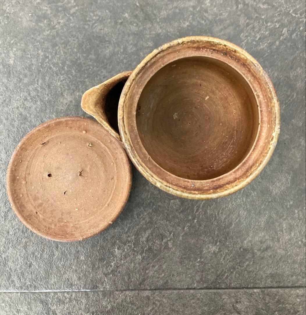 値下げ！備前焼 宝瓶 登り窯 松ぼっくり　手びねり 急須 陶磁器　煎茶　茶器