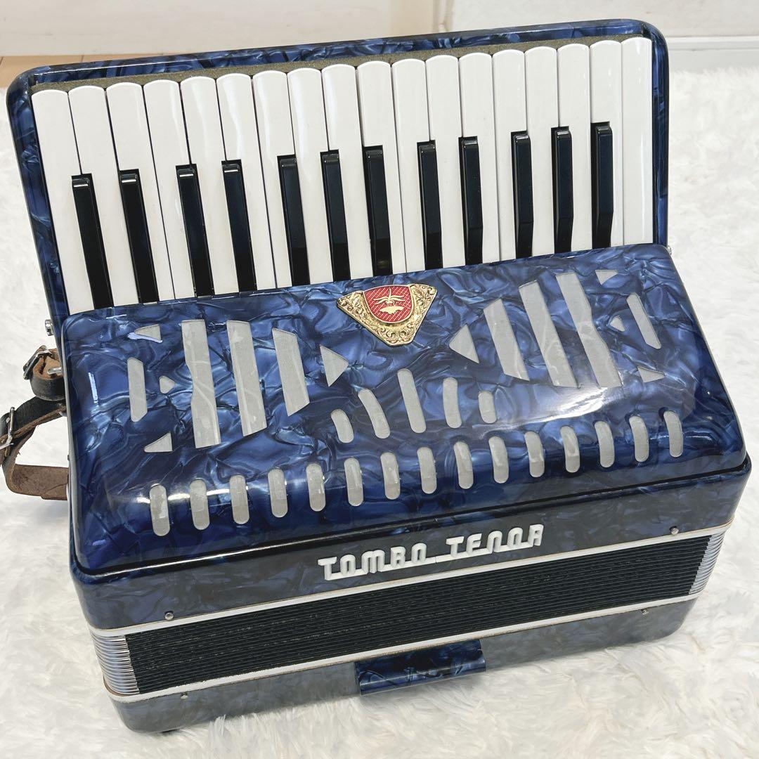 【美品】TOMBO トンボアコーディオン No.302 ブルー 希少