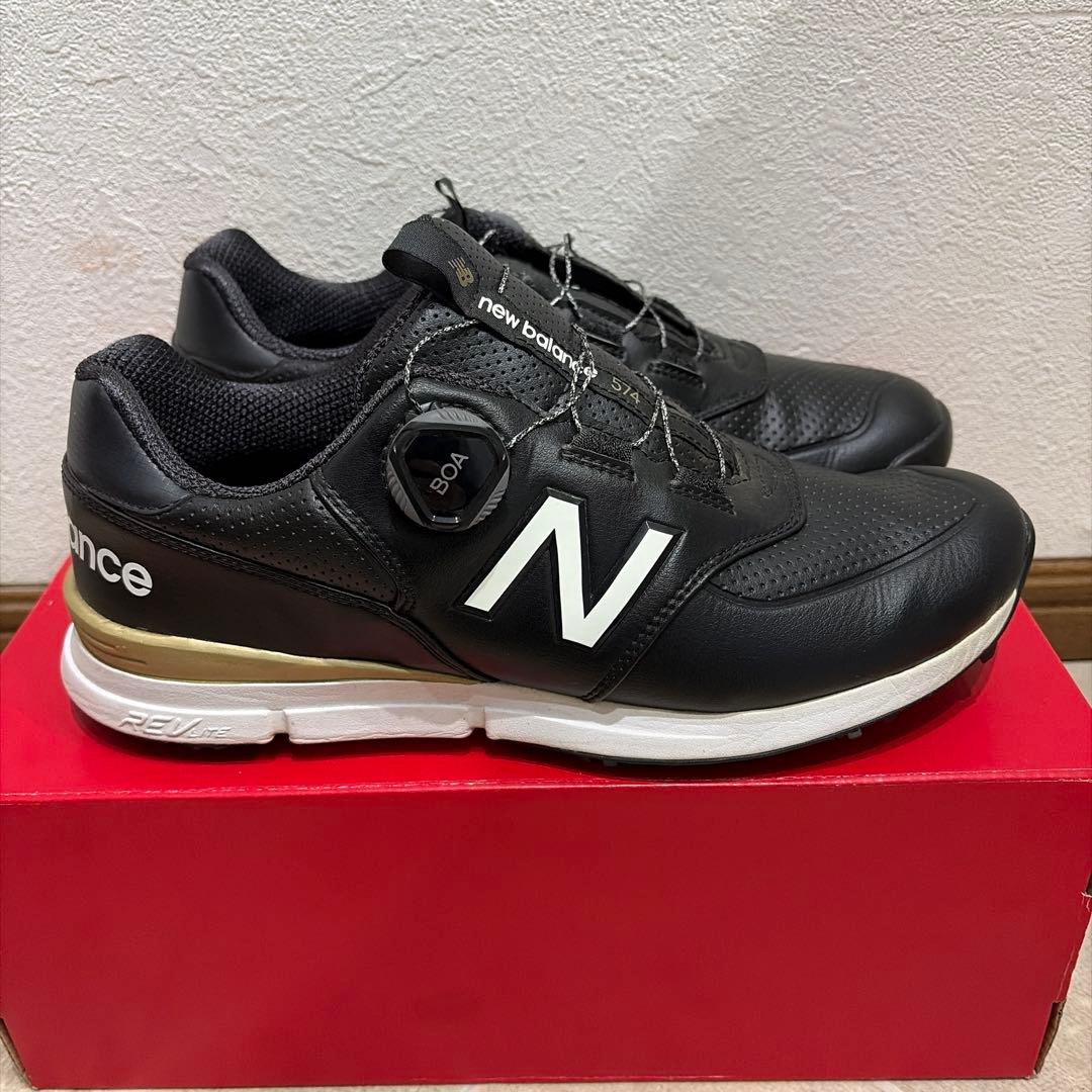 New Balance 574 ゴルフシューズ ブラック