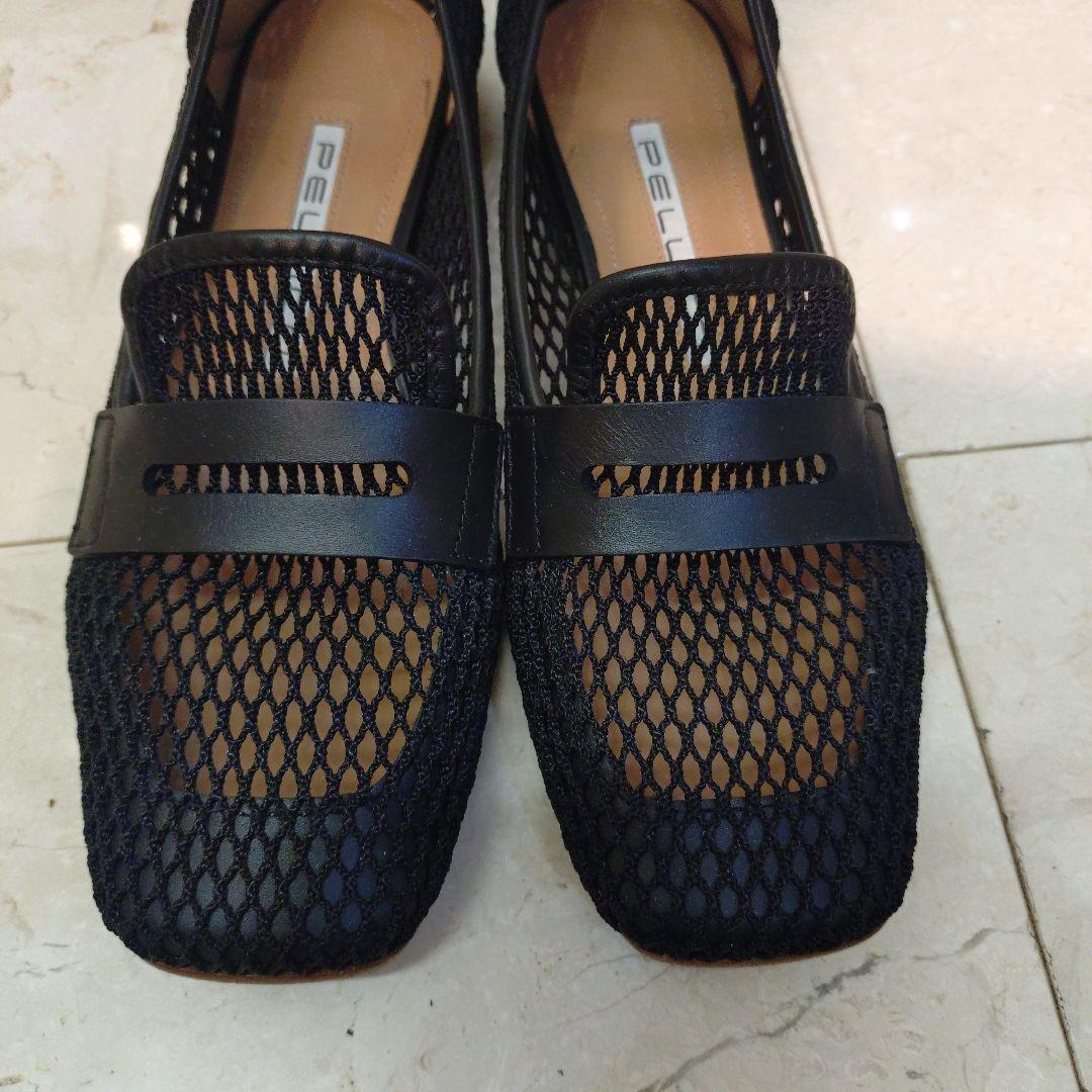 PELLICO メッシュローファー 黒