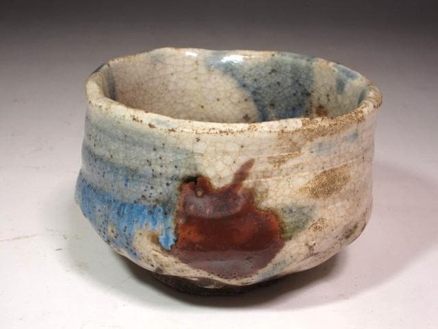 ★　青木木米（聾米）　彩釉茶碗　武者小路　官休庵　十三代　有隣斎の花押★x634