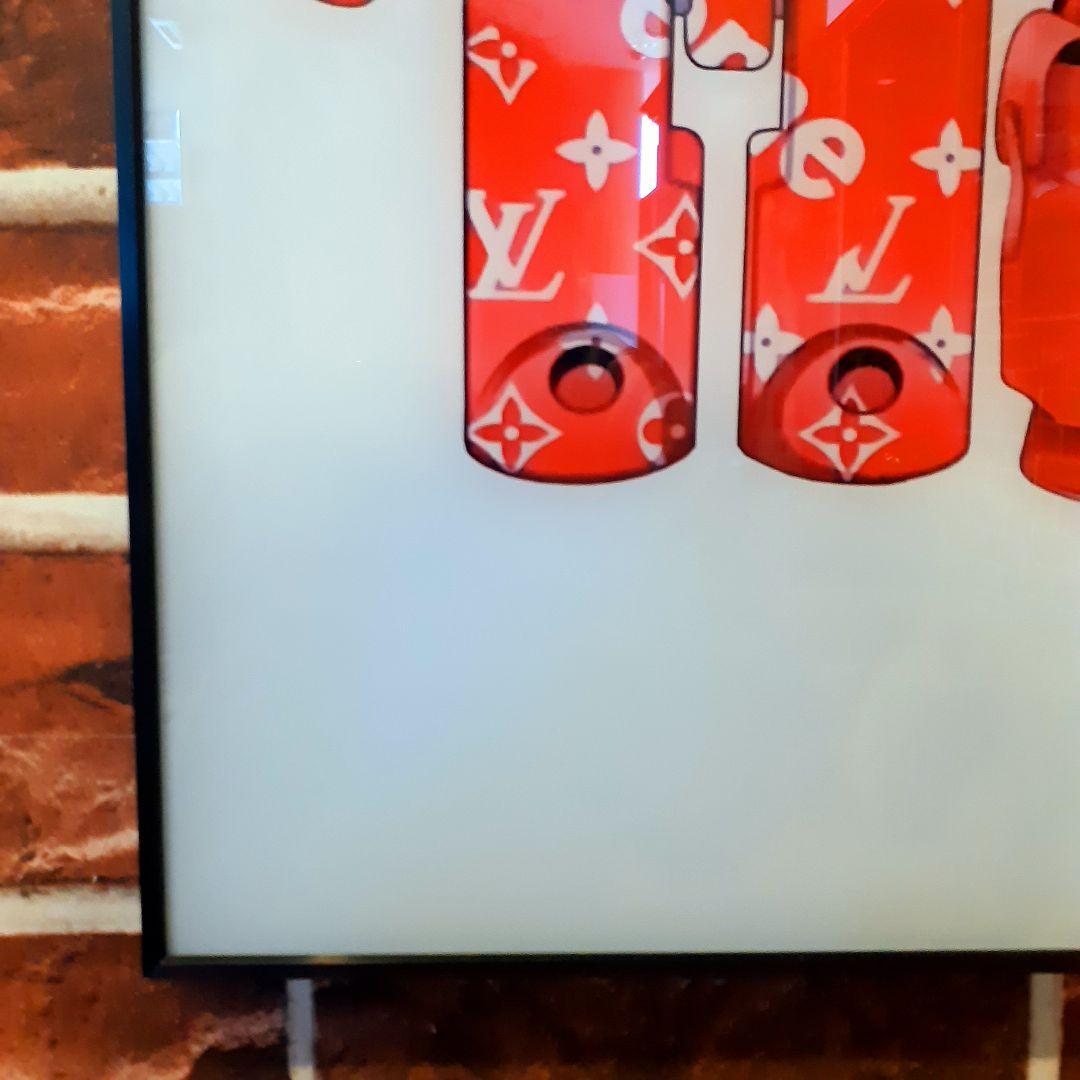 特殊ミラーアート　ベアブリック　Louis Vuitton　Supreme