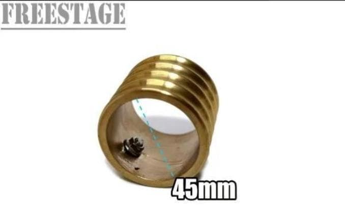 ハーレー用 真鍮製マフラーエンドチップ 45mm 高級キャップ カスタムパーツ