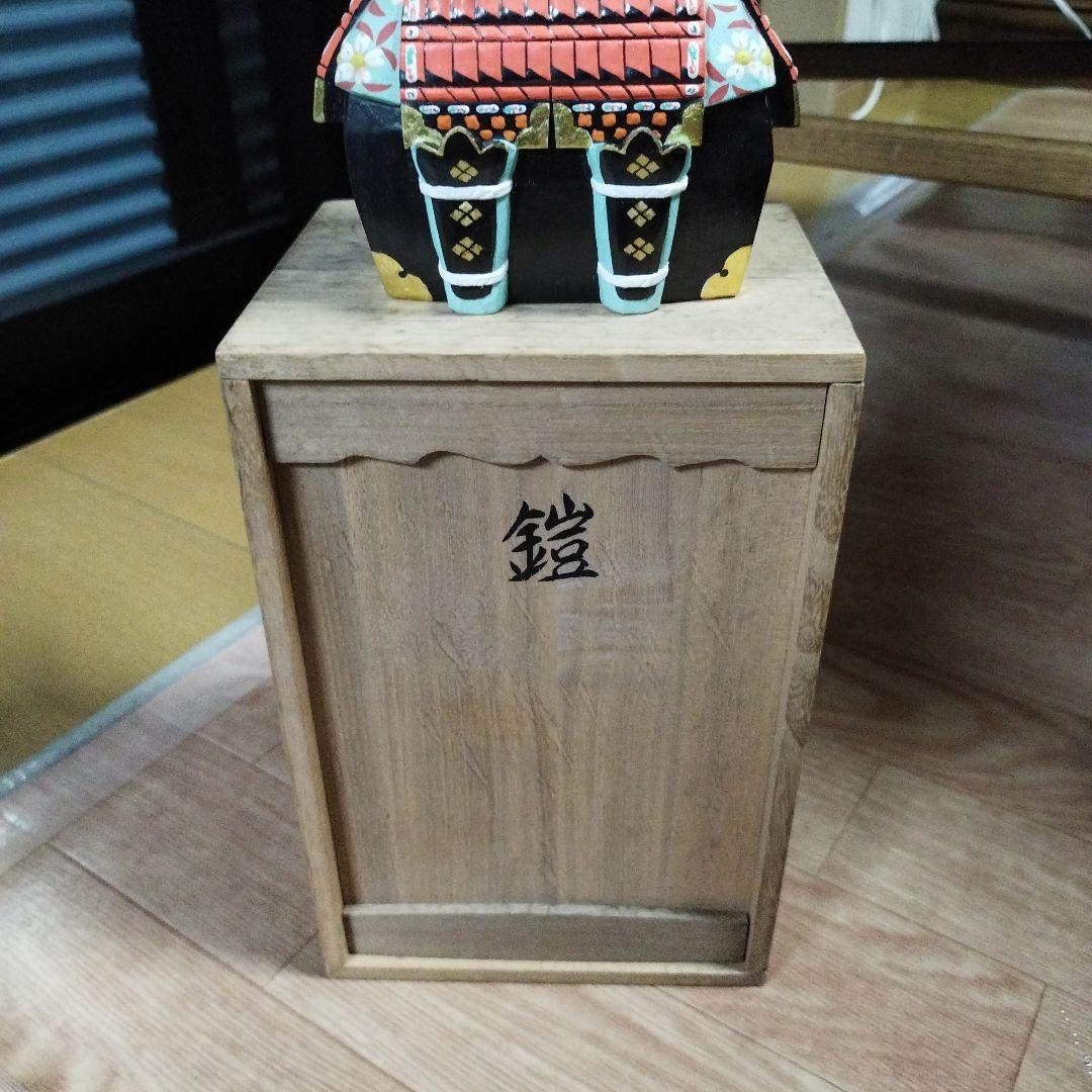 アンティーク　美品　奈良　一刀彫　具足　柴田一華作