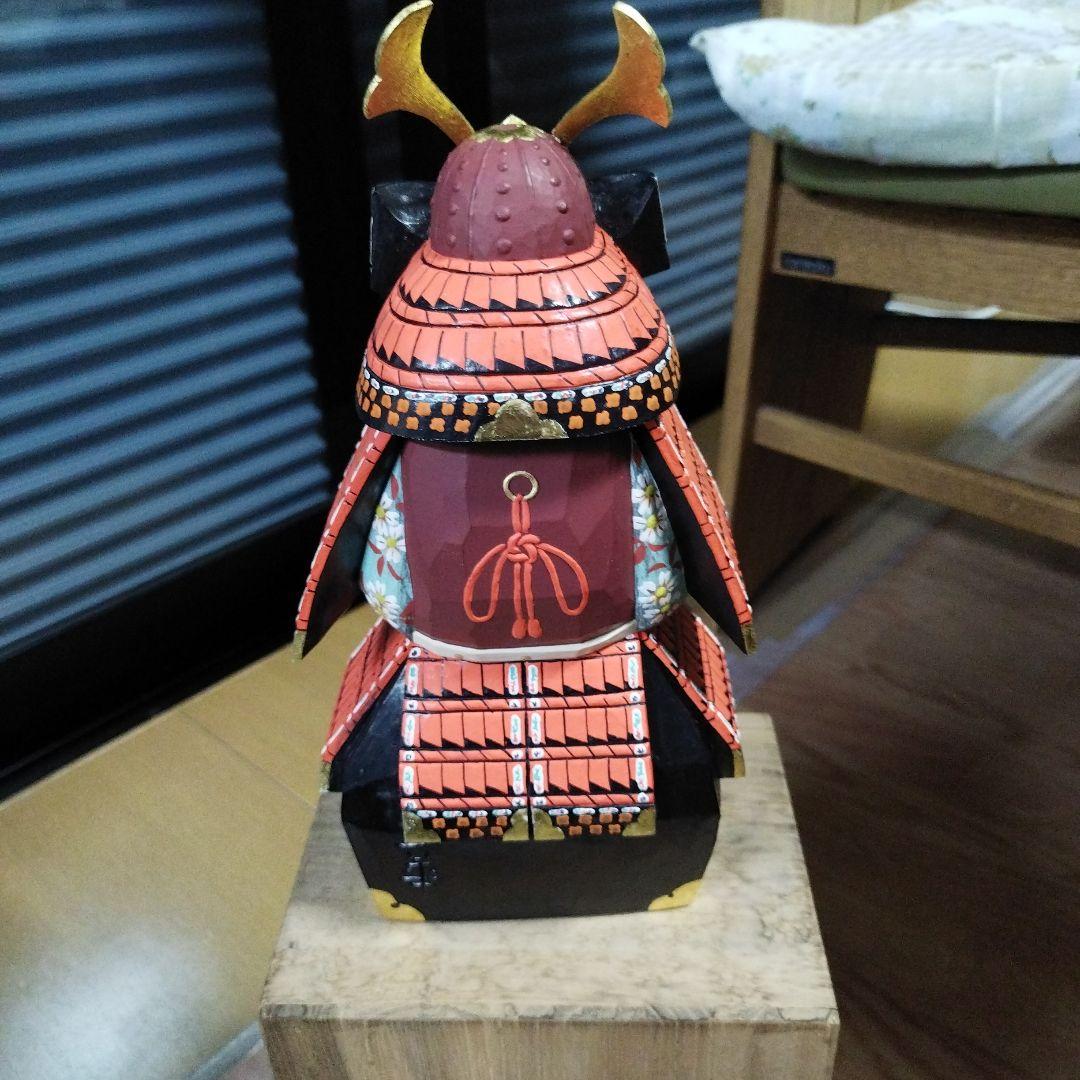 アンティーク　美品　奈良　一刀彫　具足　柴田一華作