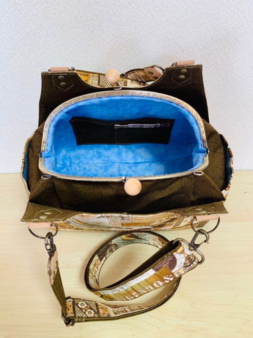 クラシカル・リュックにもなる★がま口バッグ♪