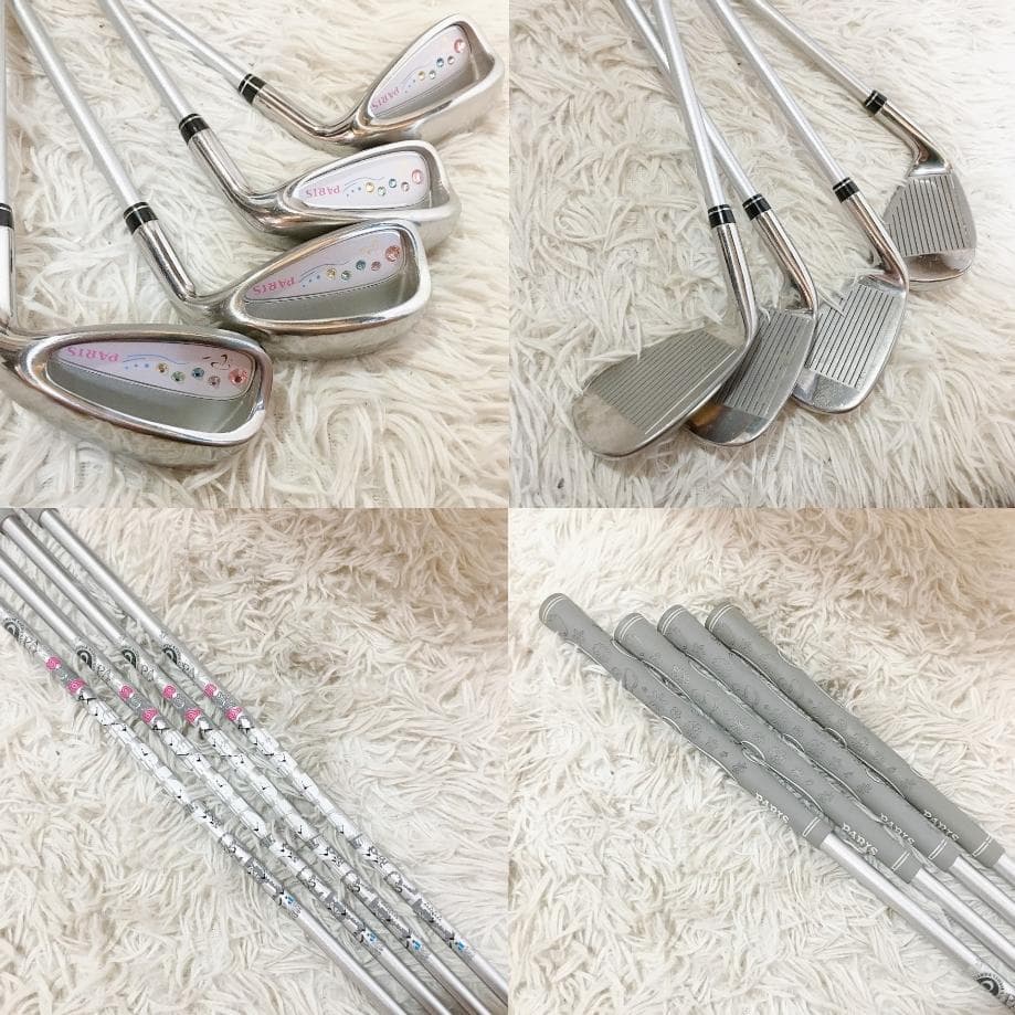 PARIS ゴルフセットレディース パリス キャディーバッグ ホワイト【中古品】