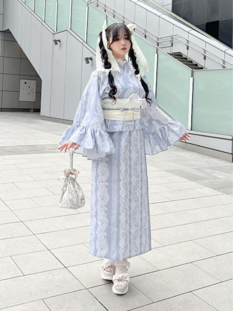 【試着のみ・完売品❣️❣️】Lovilyn ラヴィリン セパレート浴衣(帯セット)