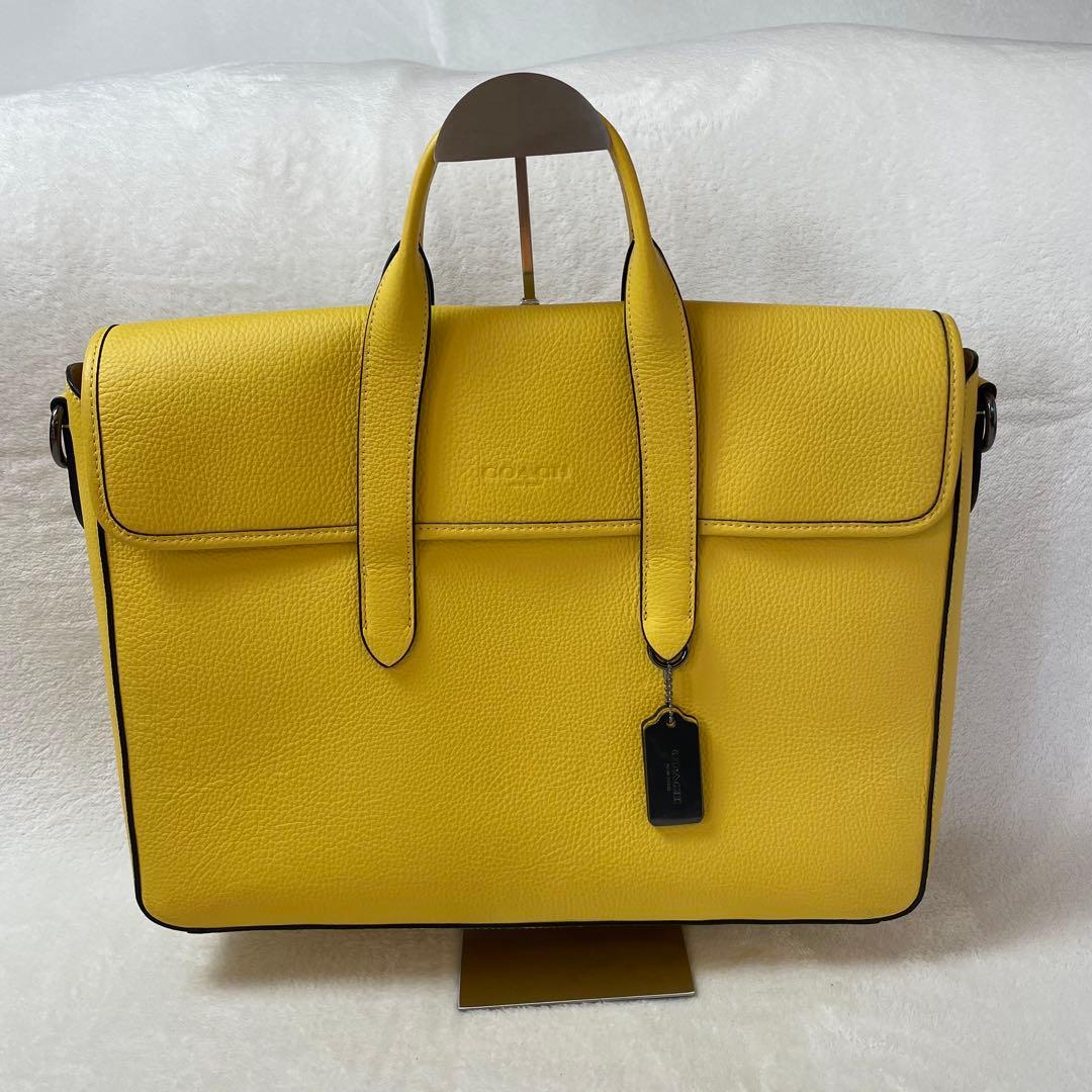 希少色　コーチ サリバン ポートフォリオ ブリーフ ビジネスバッグ　2way