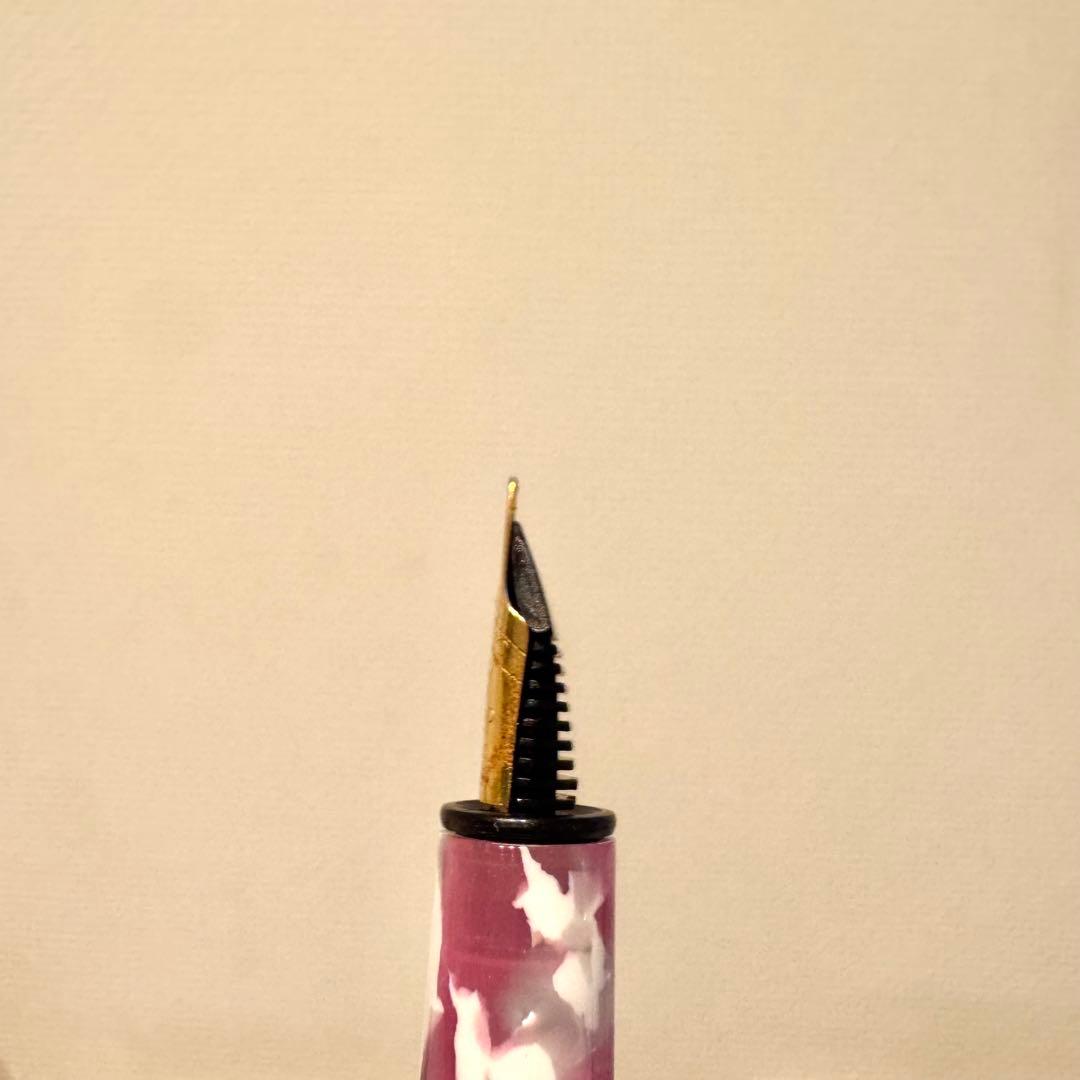 大西製作所 アセテート 万年筆 キャップ式 ピンク ホワイト 桜