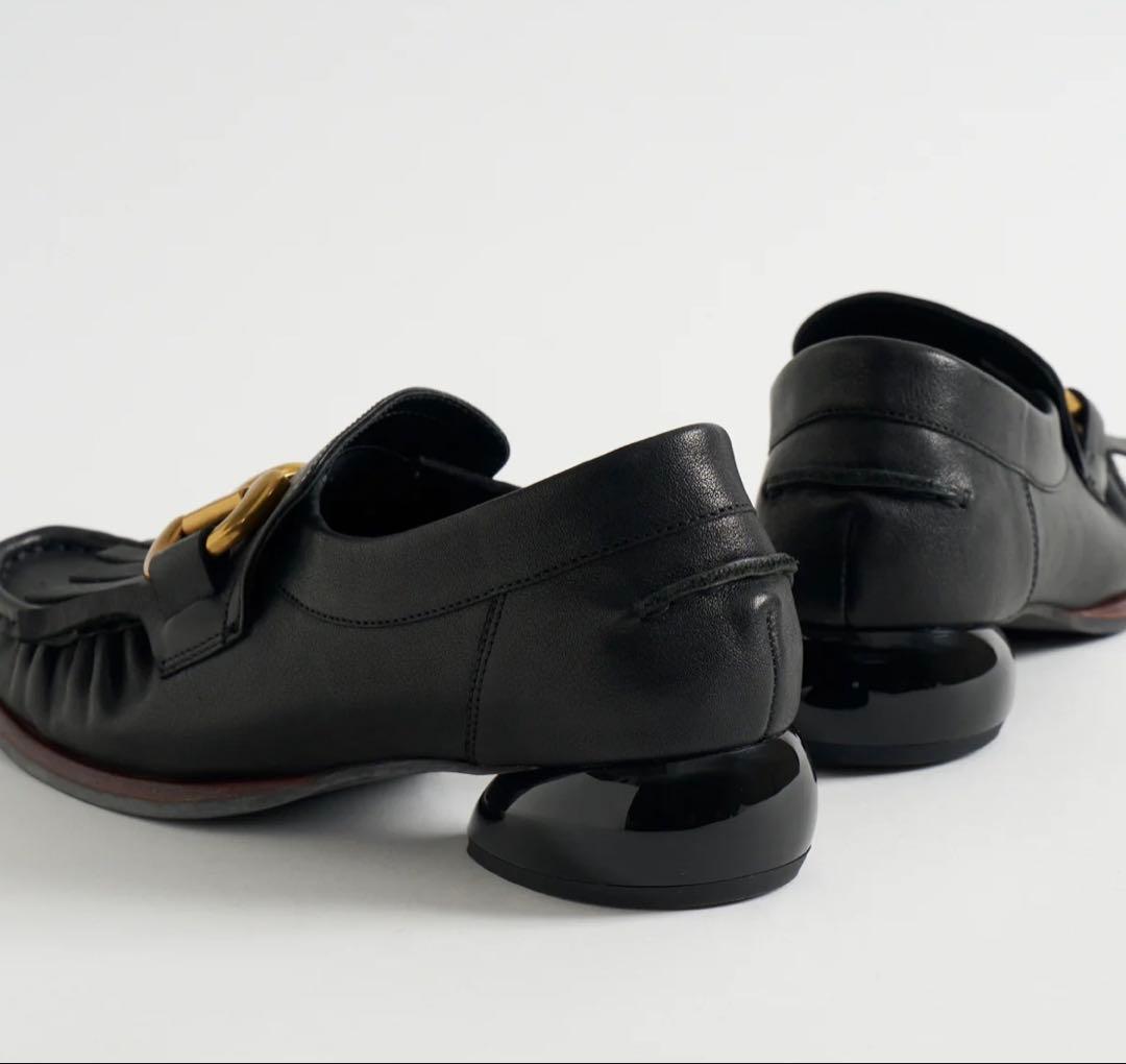 MANA ヴィンテージビットシューズ BLACK 37size 23.5㌢新品