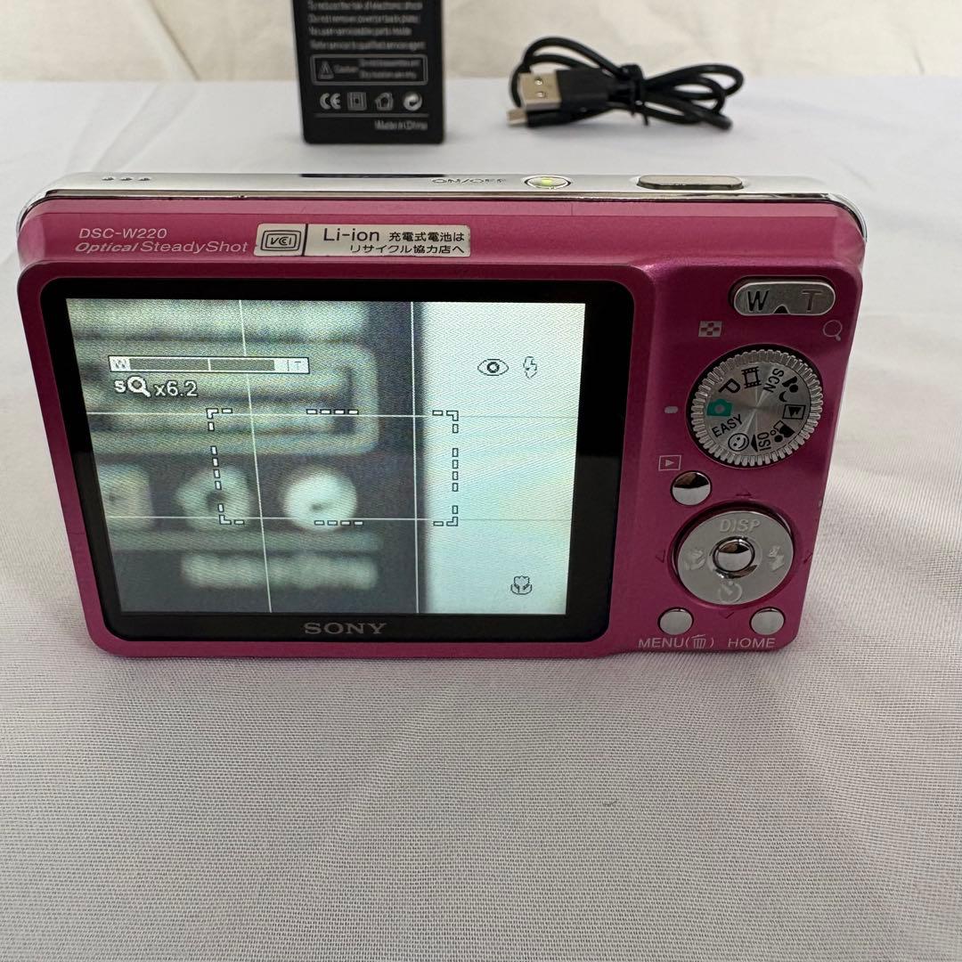 動作品 SONY Cyber-shot DSC-W220 ピンク デジタルカメラ
