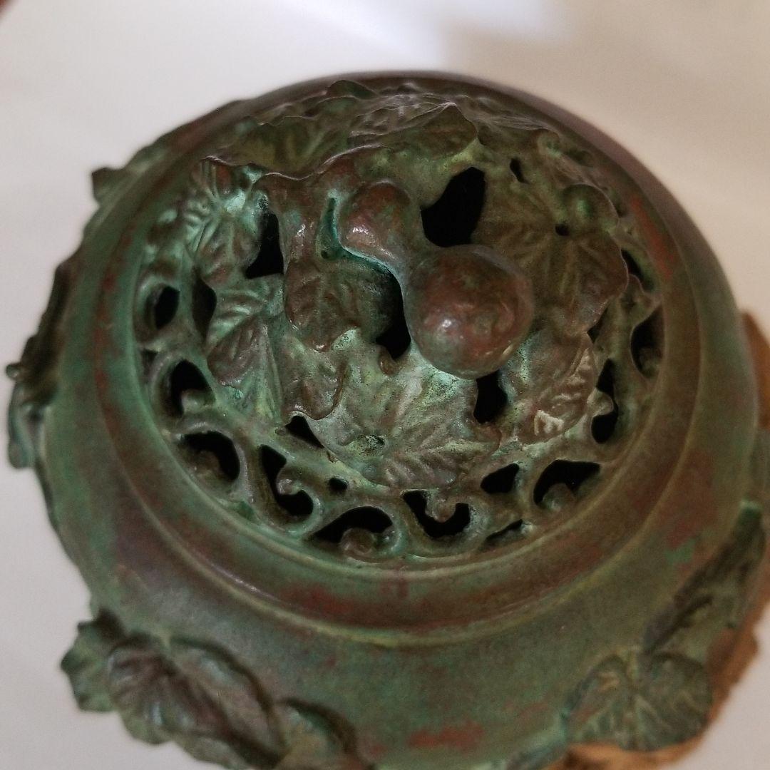 骨董　高級　青銅瓢箪の香炉