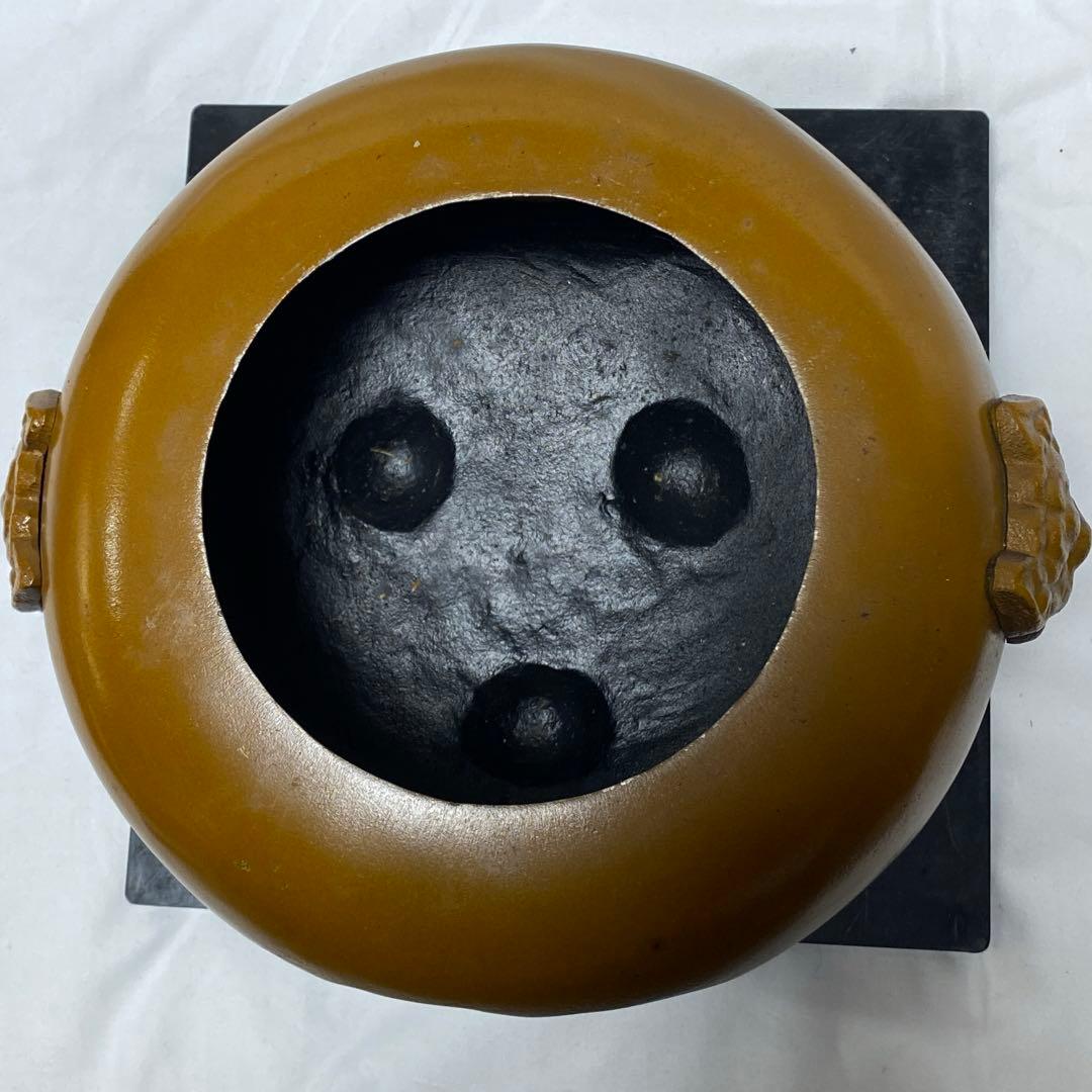 唐銅 鬼面風炉釜　コレクション用