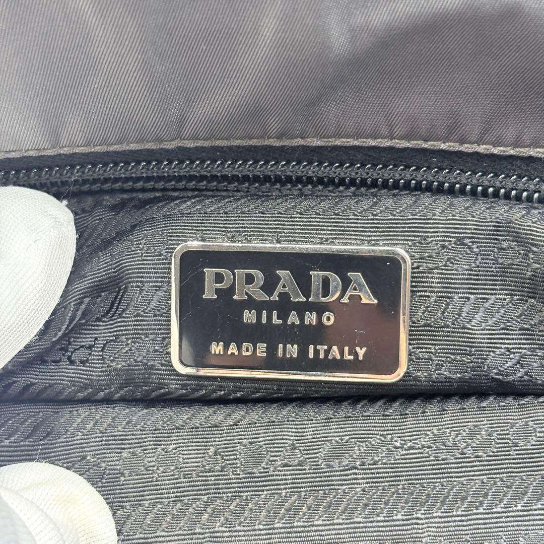 美品PRADAテスートアルデシア トートバッグ グレー A4可保存袋付き